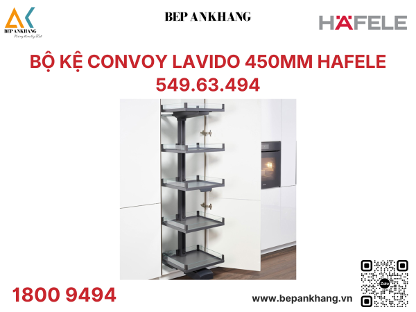 Bộ Kệ Convoy Lavido 450mm Hafele 549.63.494